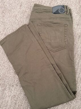 Buffalo David Bitton Olive-Tone Straight Leg Pants